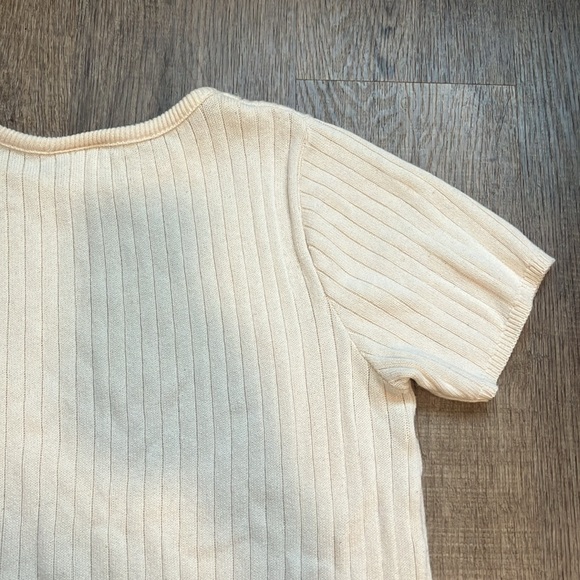 Cream Ribbed Knit Top - Picture 13 of 16